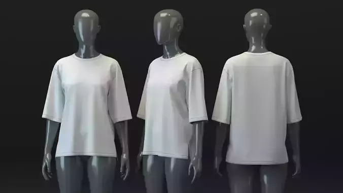 Oversized Interlock T-shirt 3D model