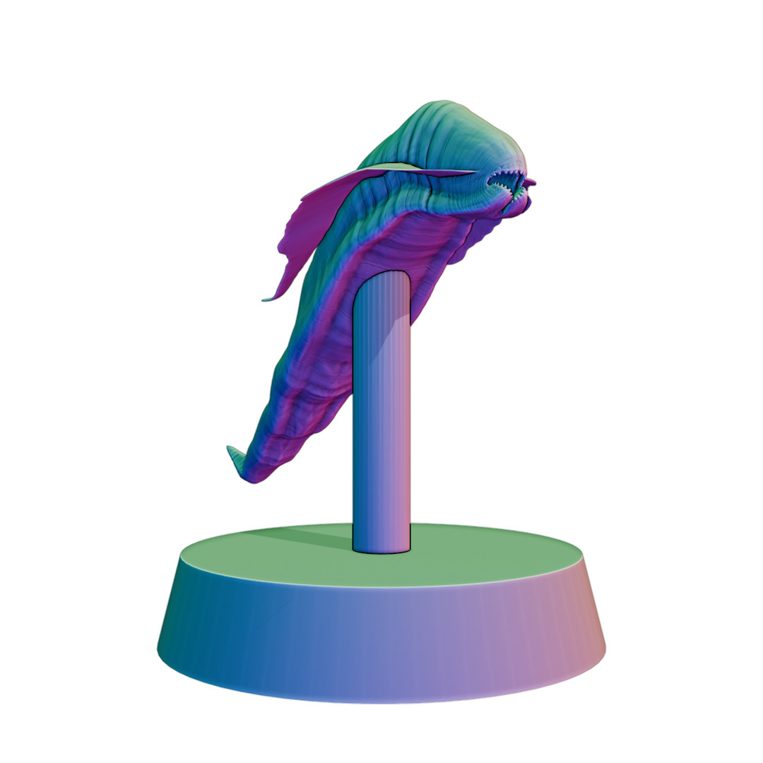 3D Printable Prehistoric Leech Miniature 3D print model_3