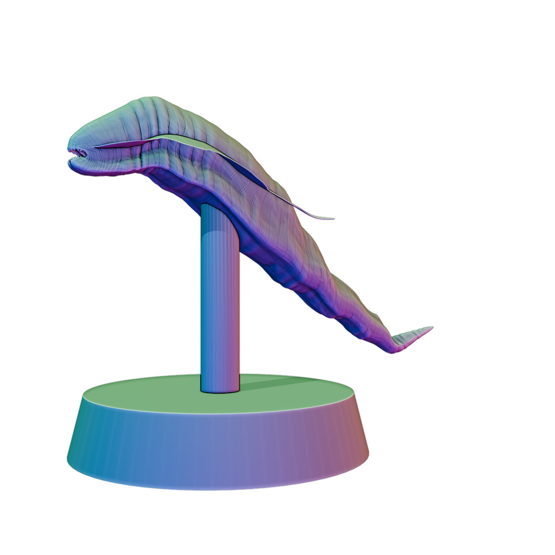 3D Printable Prehistoric Leech Miniature 3D print model_5