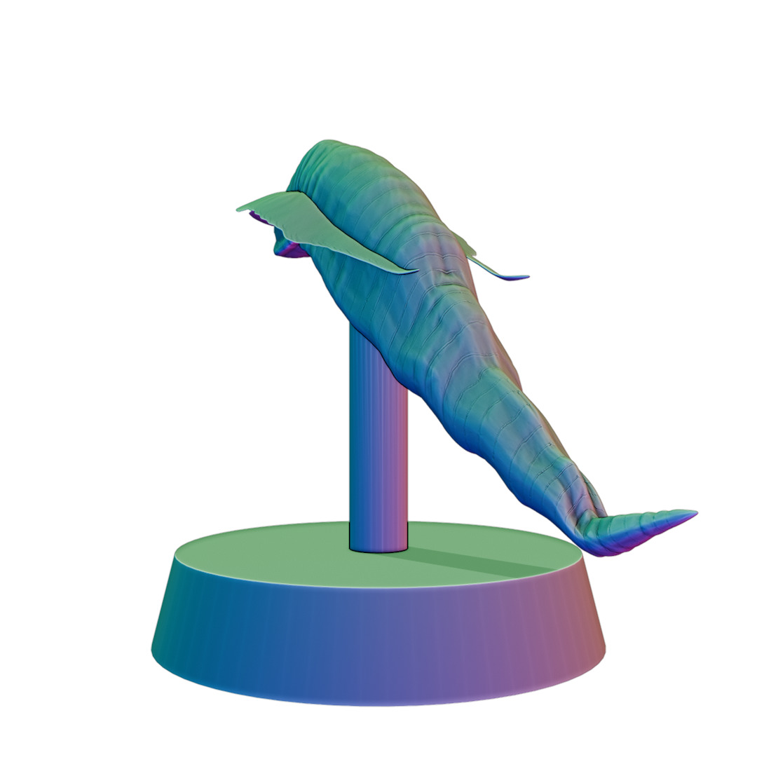 3D Printable Prehistoric Leech Miniature 3D print model_2