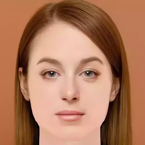 Victoria Guerra Head - No Hair - Low poly head for game