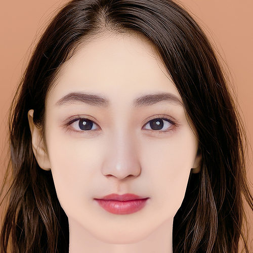 Yuna Taira Head - No Hair - Low poly head for game Low-poly 3D model