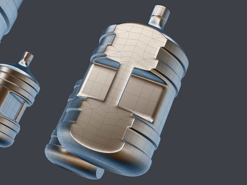 Plastic Bottle with Handle 3D model_16