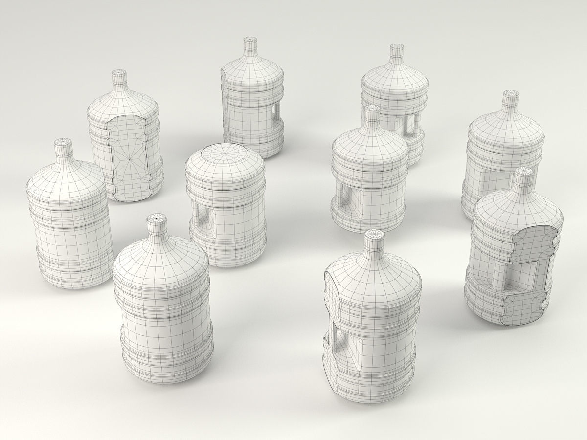 Plastic Bottle with Handle 3D model_6