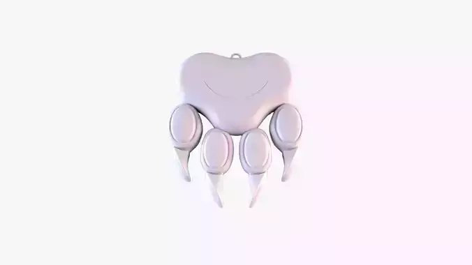 Bear Paw Keychain 3D STL File Printable Nature Charm 3D print model