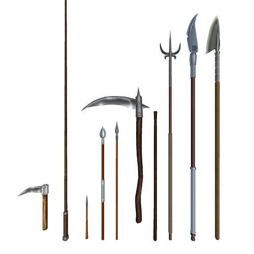 Melee Weapons pack 1 Low-poly 3D model