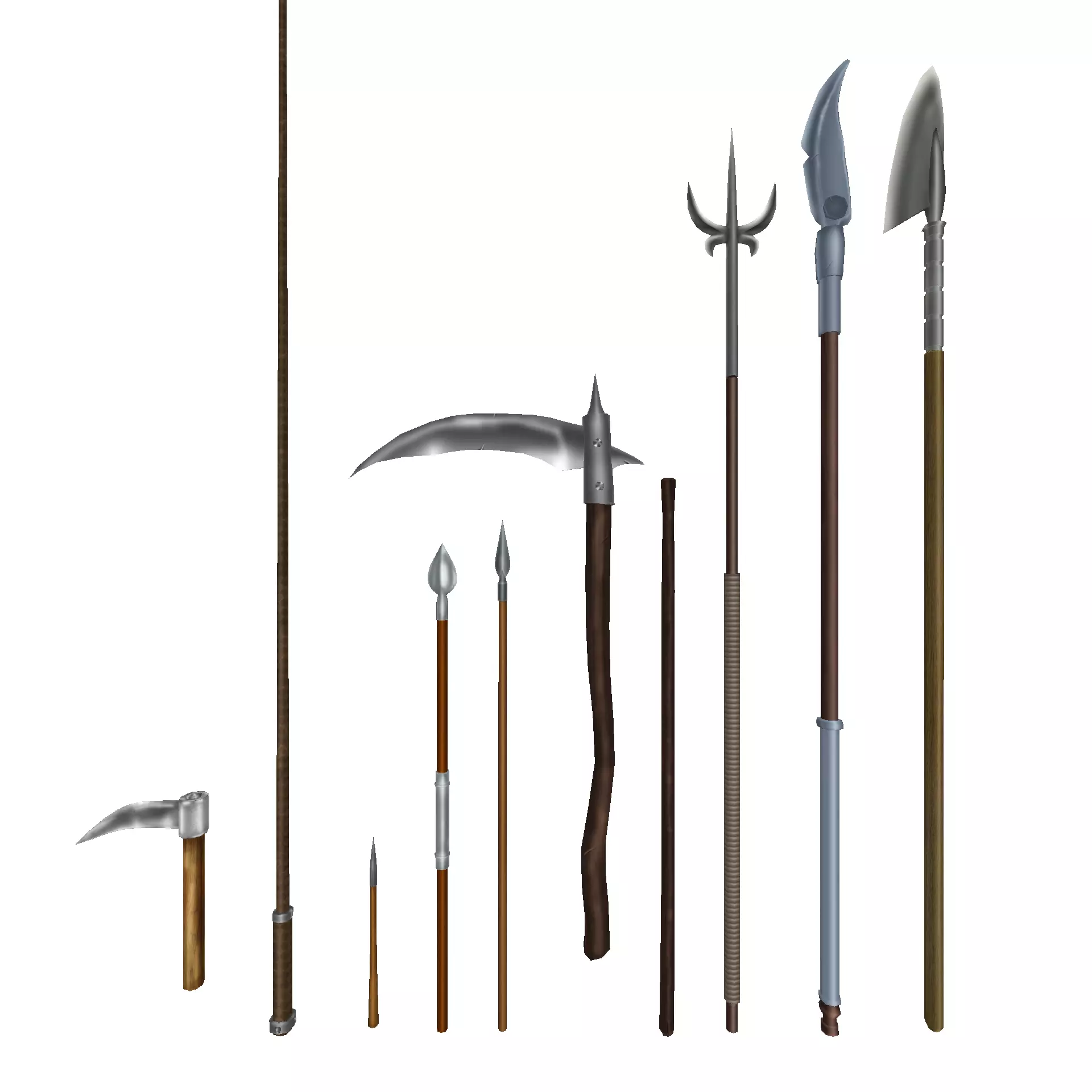 Melee Weapons pack 1 Low-poly 3D model_0