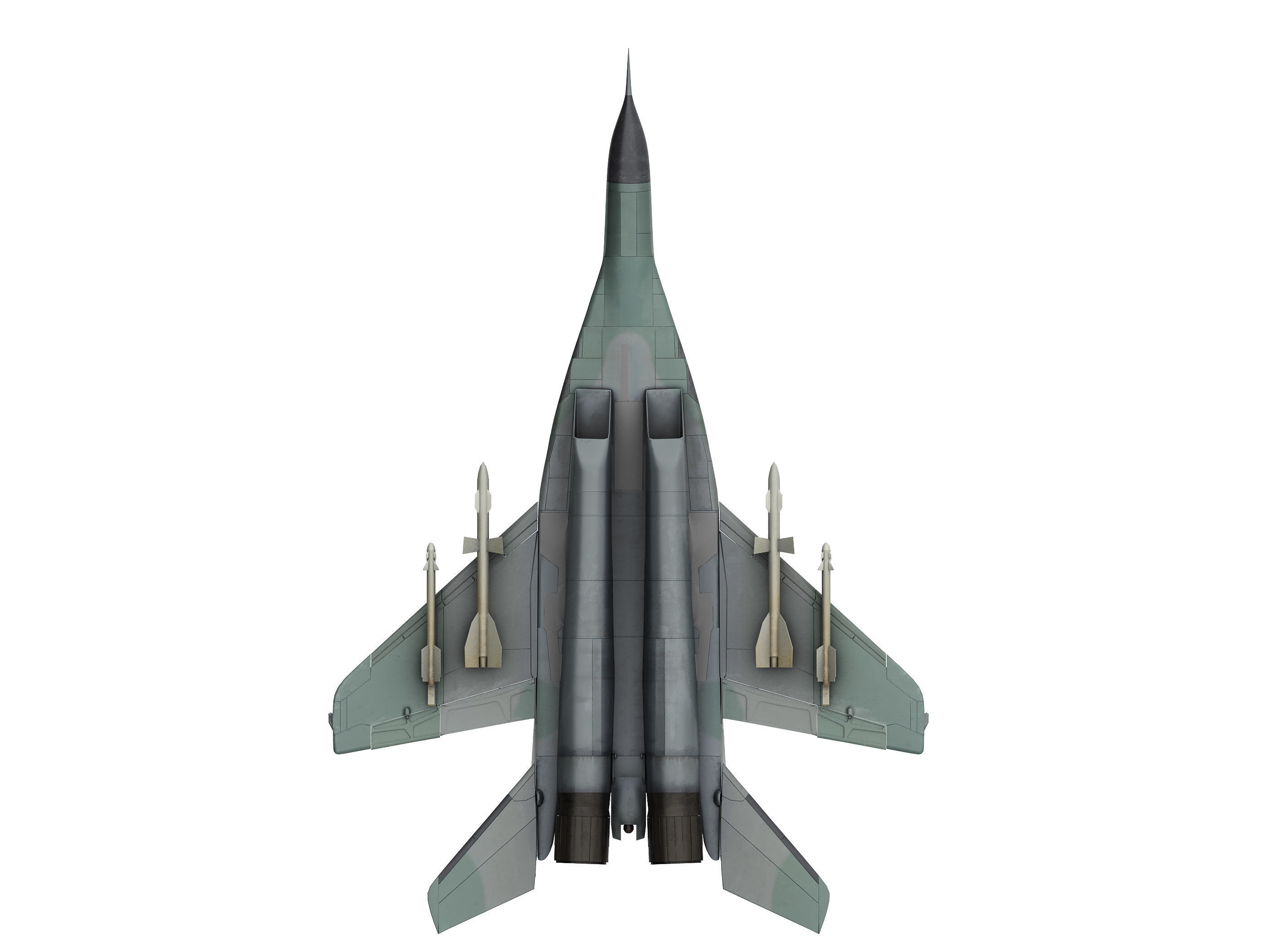 military aircraft Low-poly 3D model_4