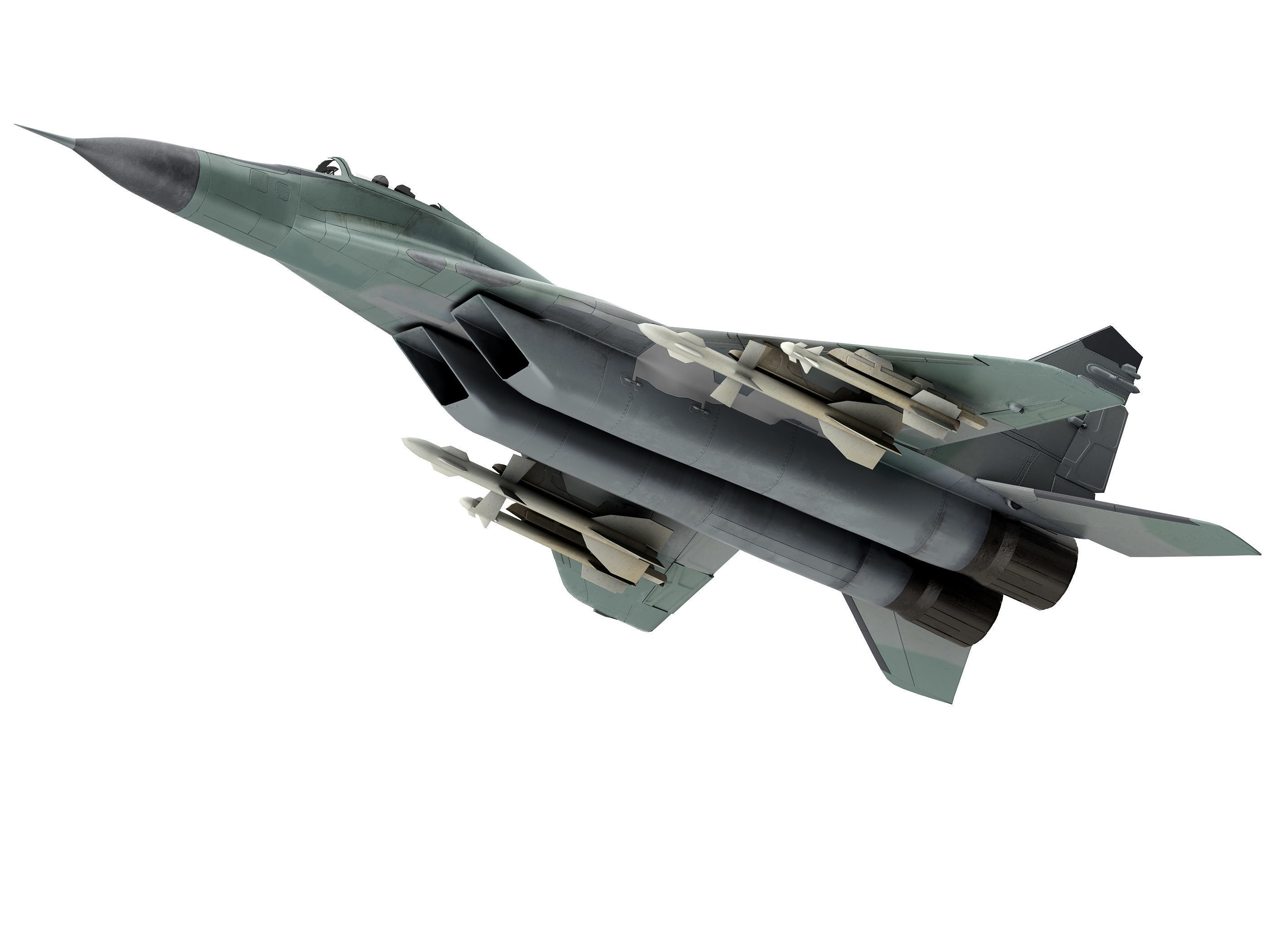 military aircraft Low-poly 3D model_6