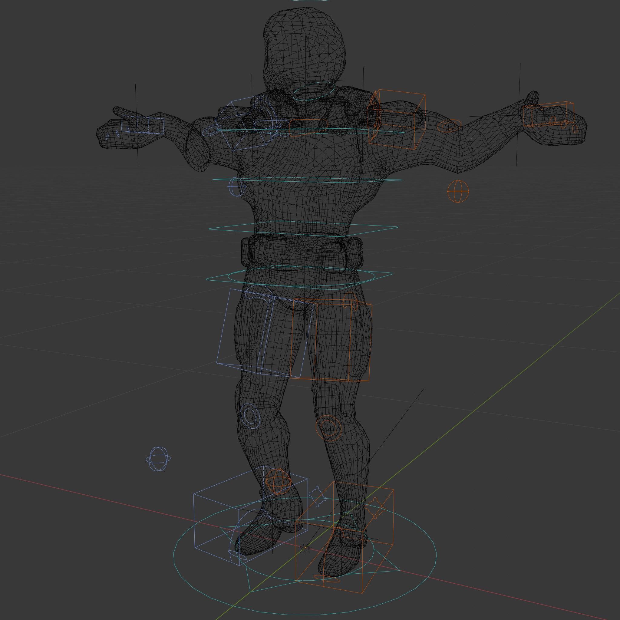 Futuristic Armored Soldier Rigged and Animated Low-poly 3D model_5
