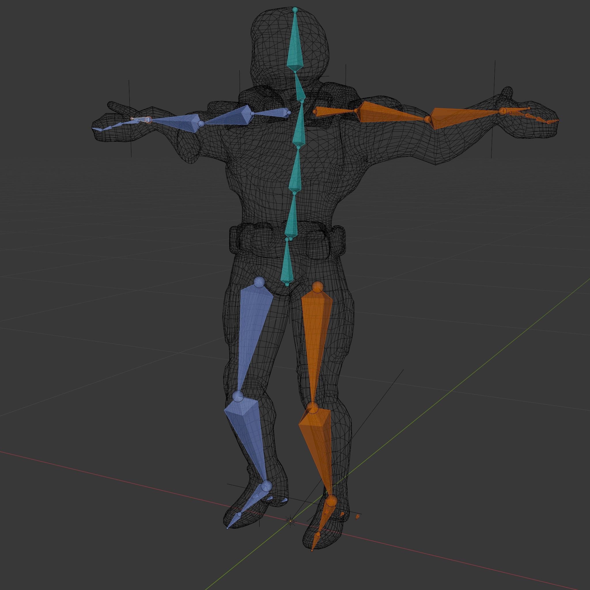 Futuristic Armored Soldier Rigged and Animated Low-poly 3D model_6