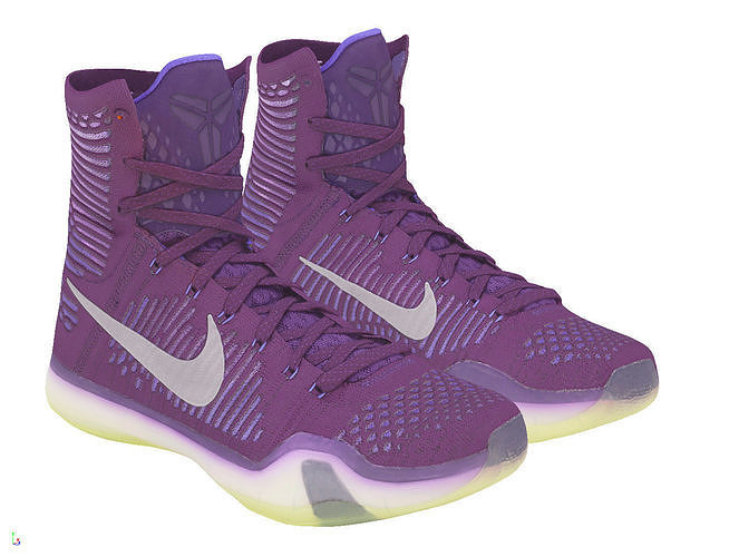Nike Kobe 10 Elite Elite High team pack Low-poly 3D model
