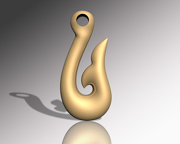 FISH TAIL ABSTRACTURE PENDANT 3D print model
