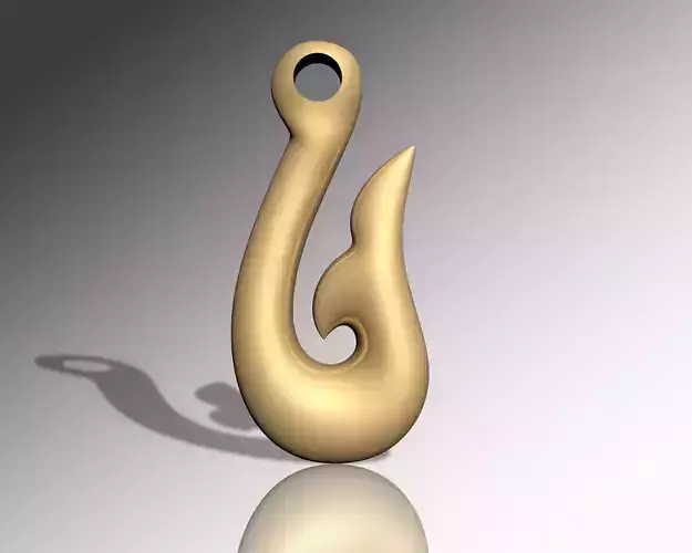 FISH TAIL ABSTRACTURE PENDANT 3D print model