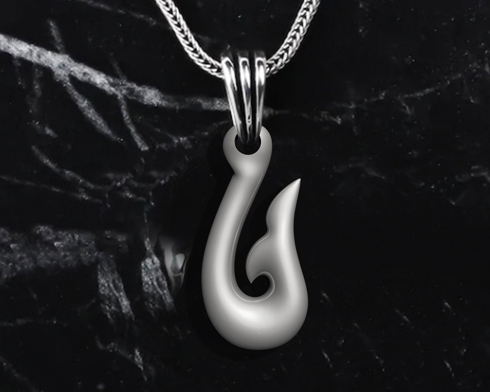 FISH TAIL ABSTRACTURE PENDANT 3D print model_1