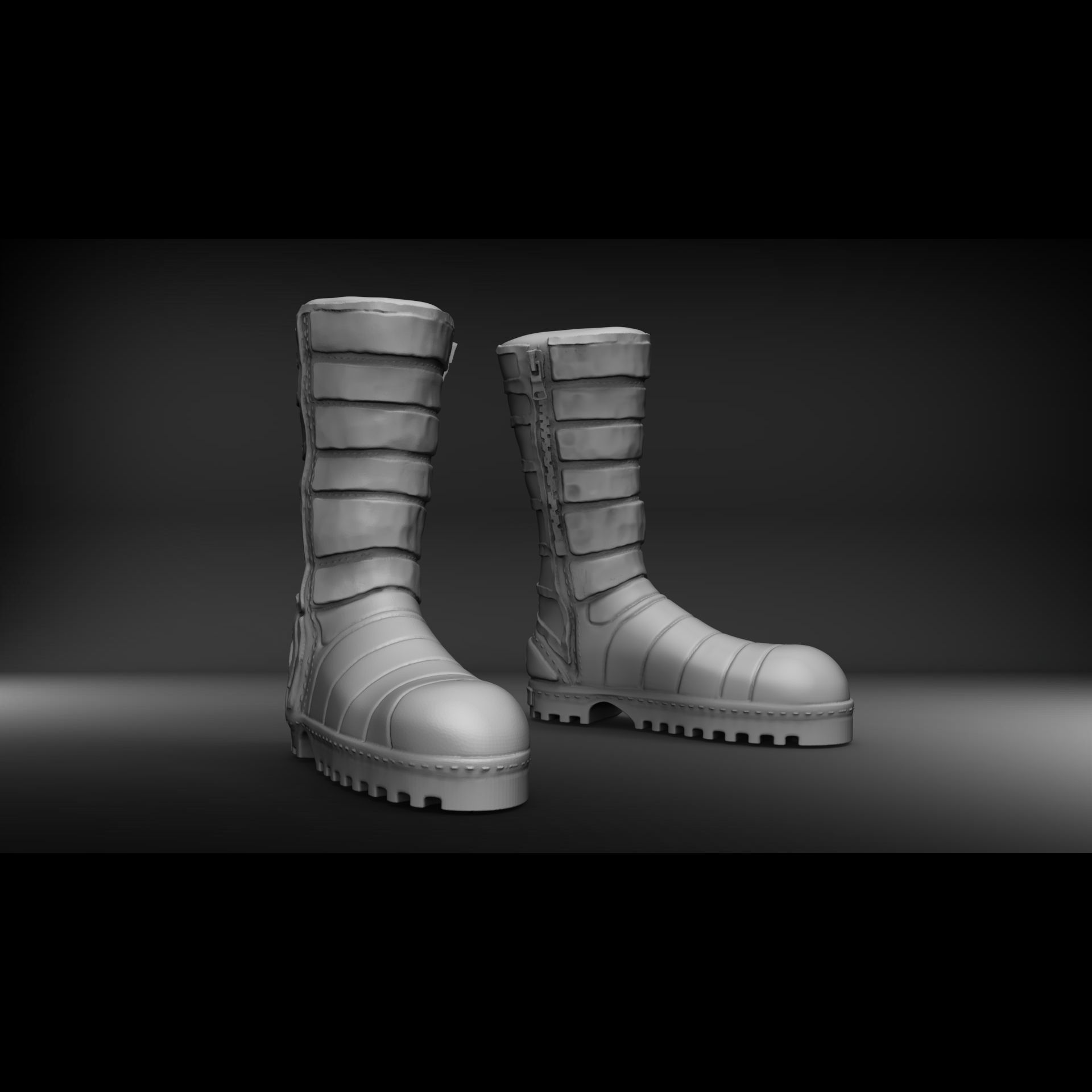 Botas militares israelies 3D print model_3