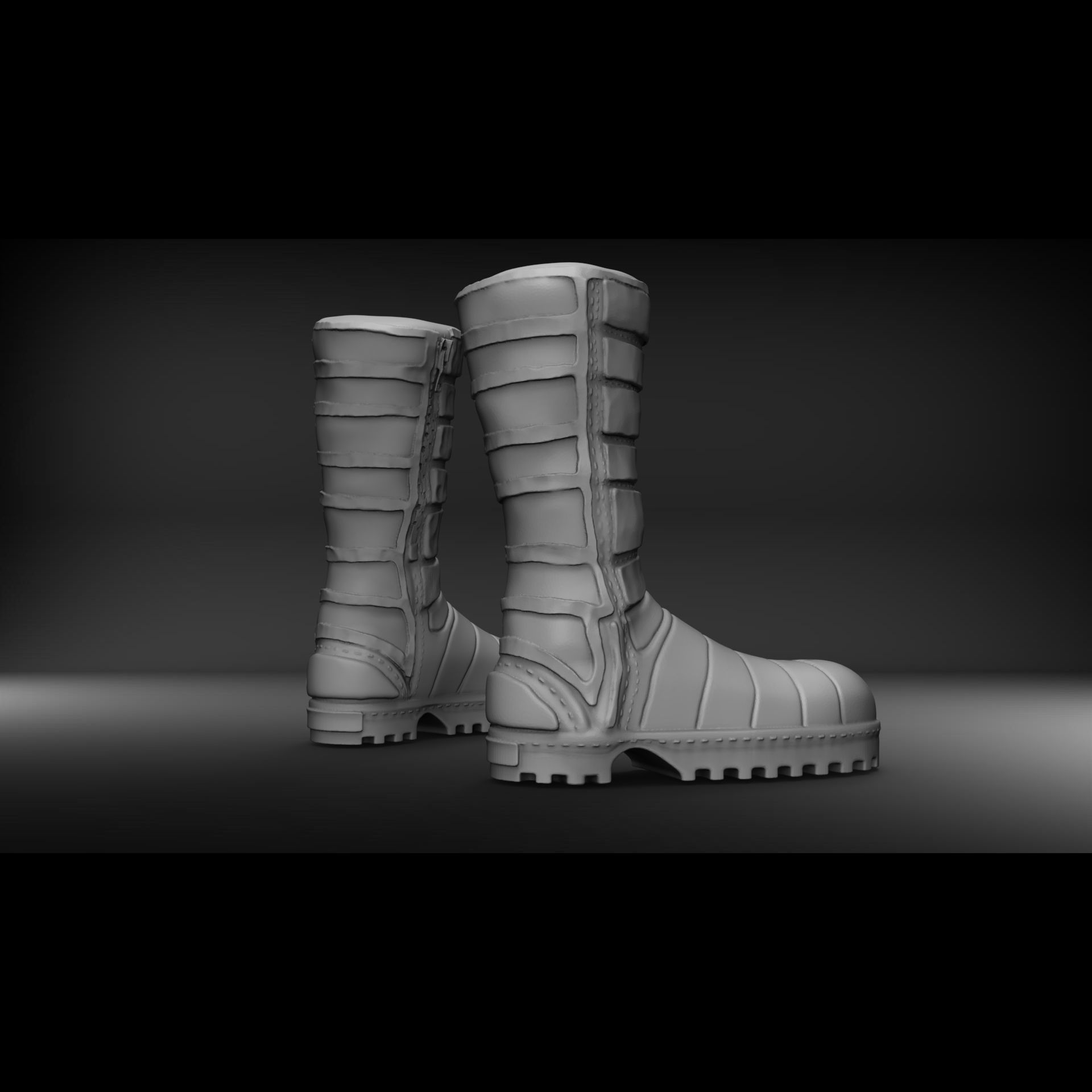 Botas militares israelies 3D print model_5