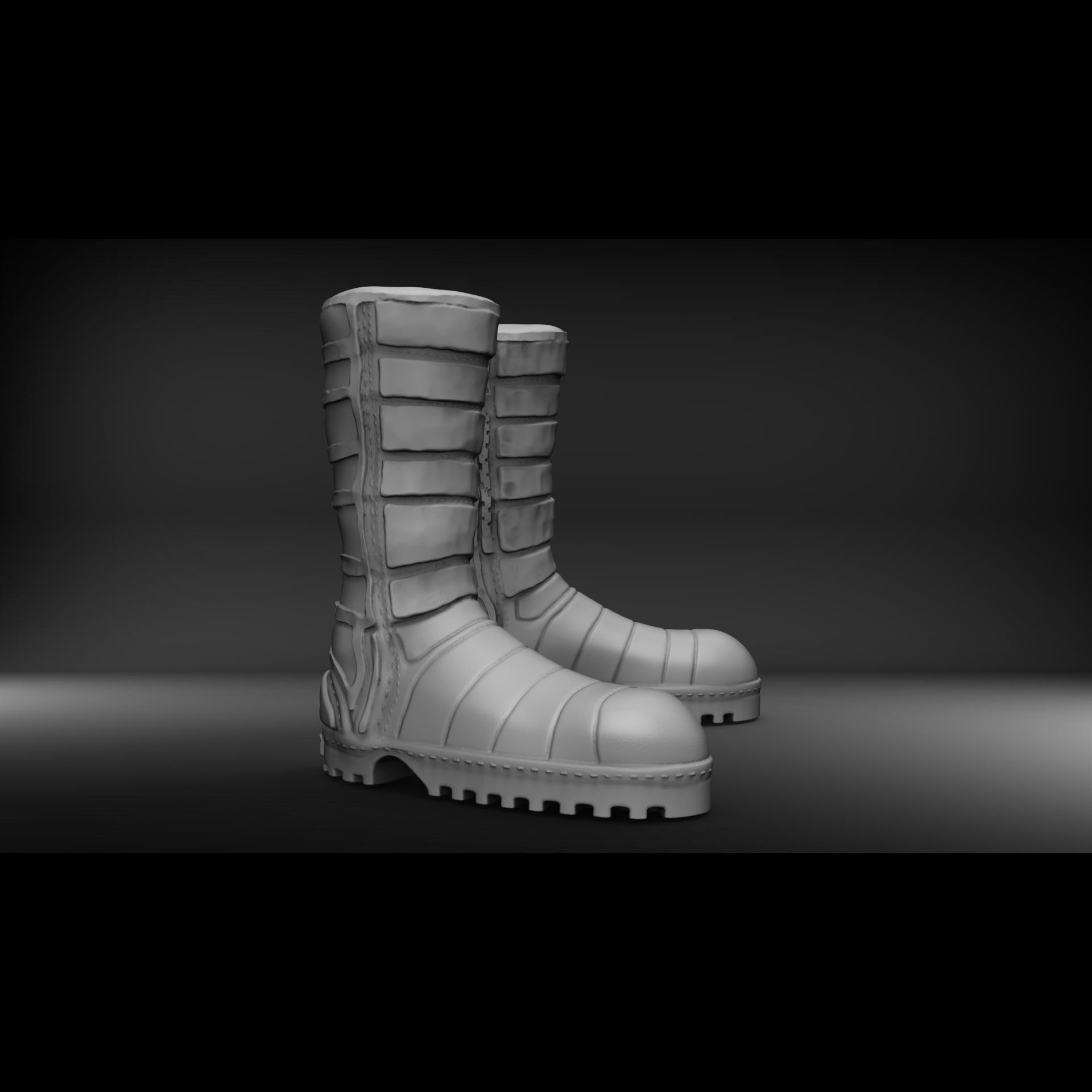 Botas militares israelies 3D print model_4