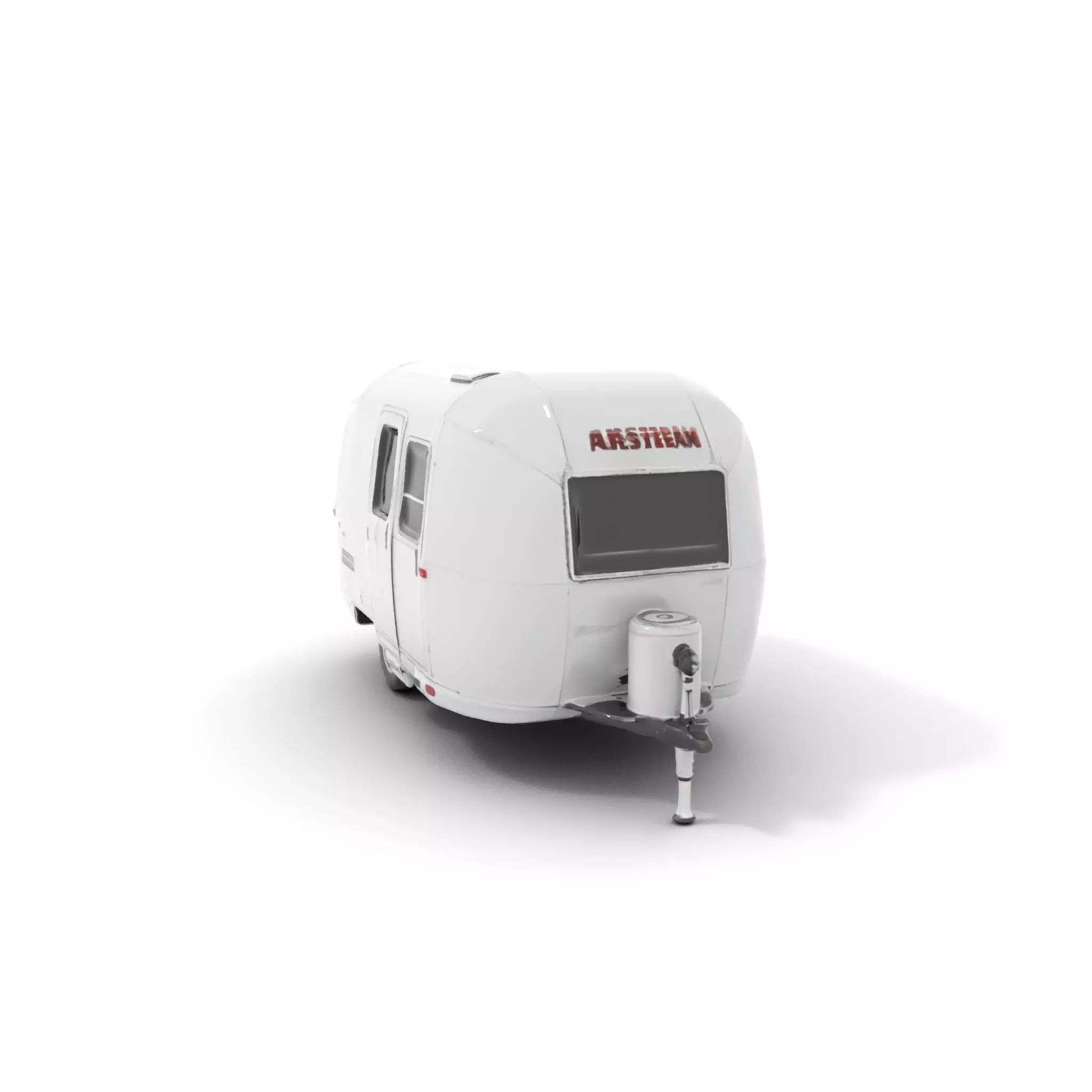 Modern Airstream Trailer D Model Pack Low-poly 3D model_0