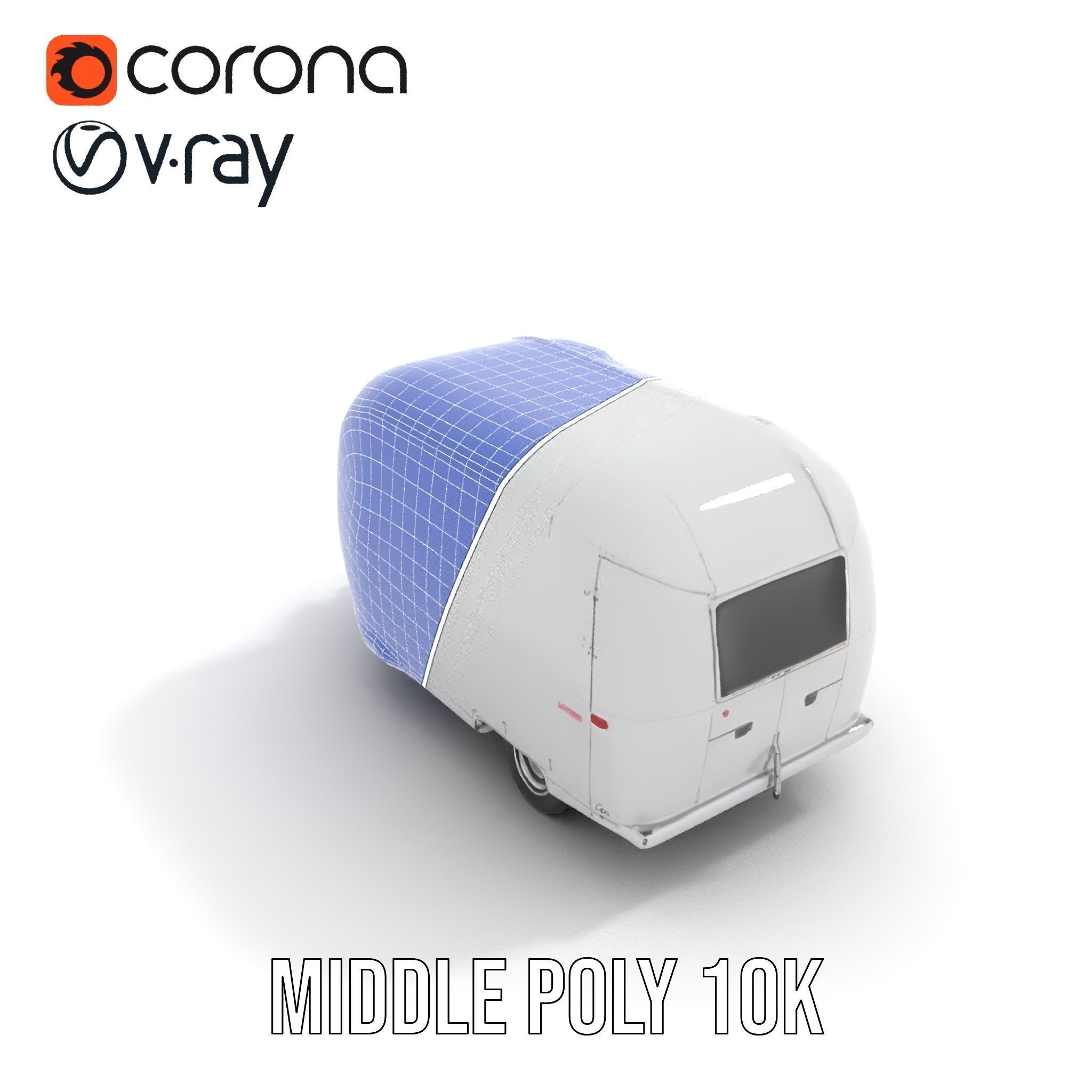 Modern Airstream Trailer D Model Pack Low-poly 3D model_27