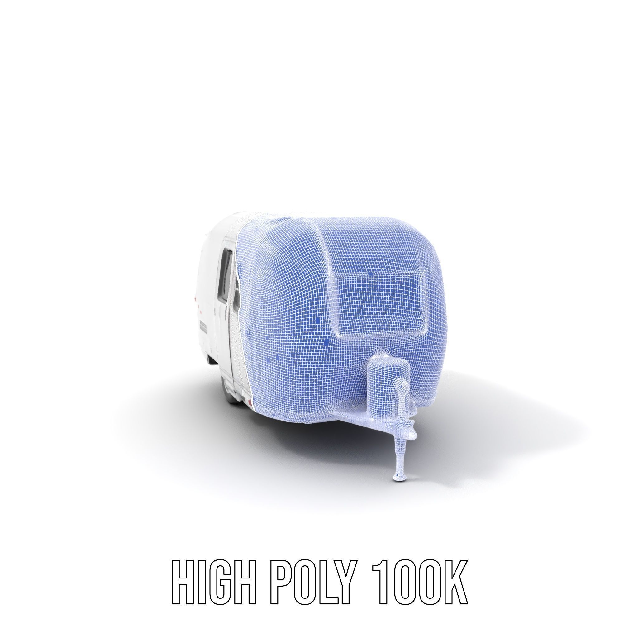 Modern Airstream Trailer D Model Pack Low-poly 3D model_4