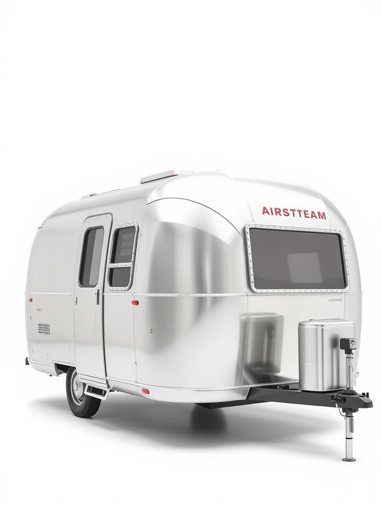 Modern Airstream Trailer D Model Pack Low-poly 3D model_2