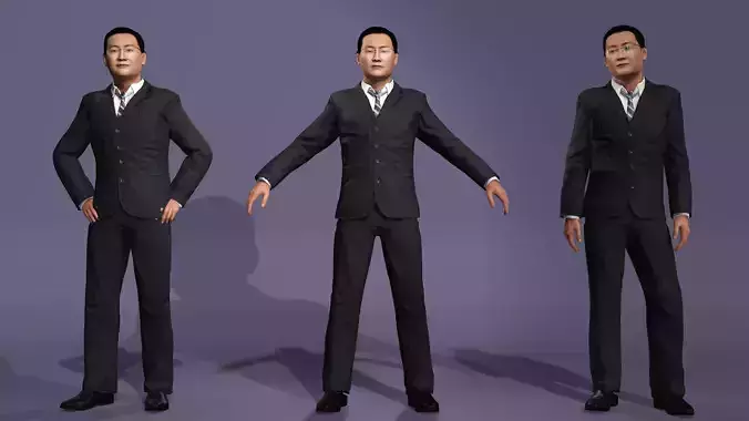Realistic Business Leader Male Character Pony Ma Chinese tycoons