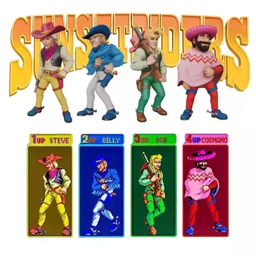 Sunset Riders - Complete pack and Enemy 3D print model Sunset Riders - Complete pack and Enemy 3D print model