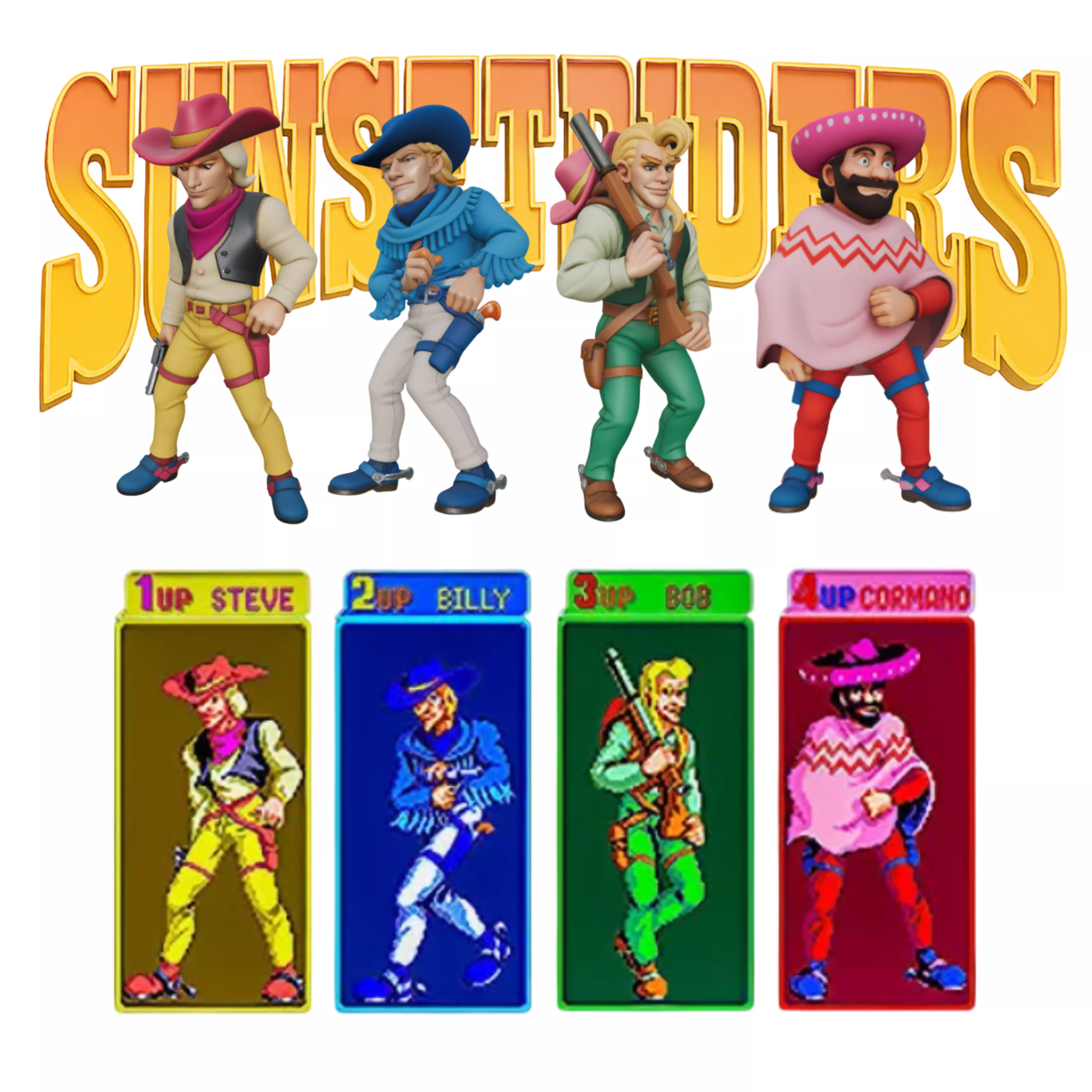 Sunset Riders - Complete pack and Enemy 3D print model_0