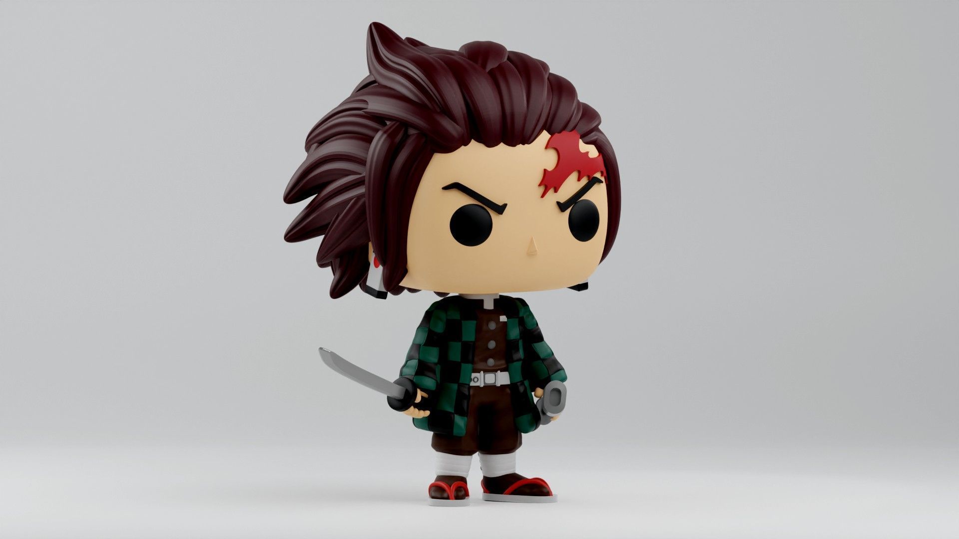 Tanjiro Kamado Funko pop from the anime Demon Slayer 3D print model_7