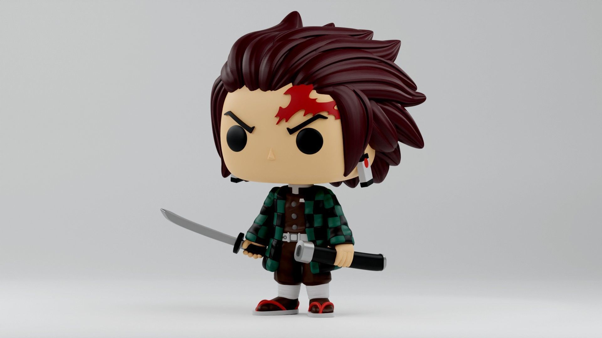 Tanjiro Kamado Funko pop from the anime Demon Slayer 3D print model_6