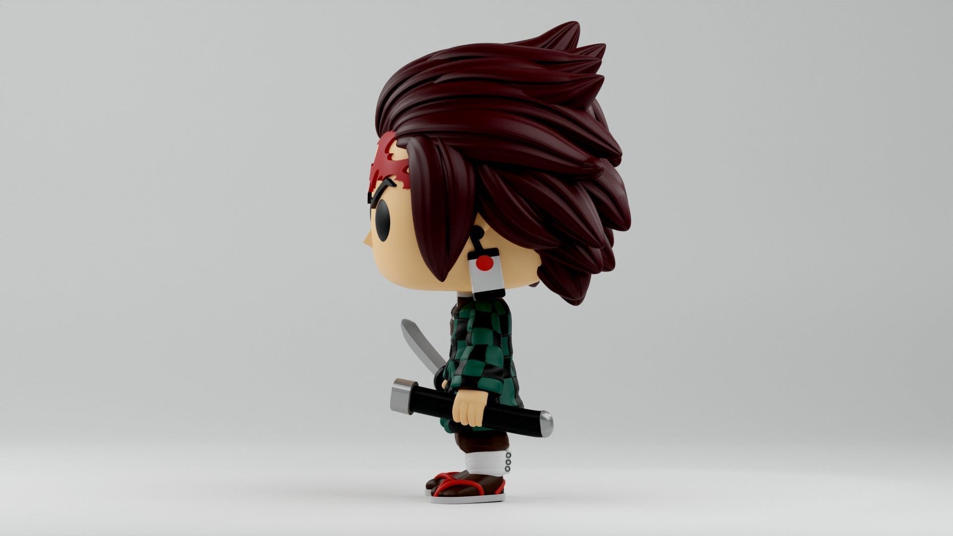 Tanjiro Kamado Funko pop from the anime Demon Slayer 3D print model_4