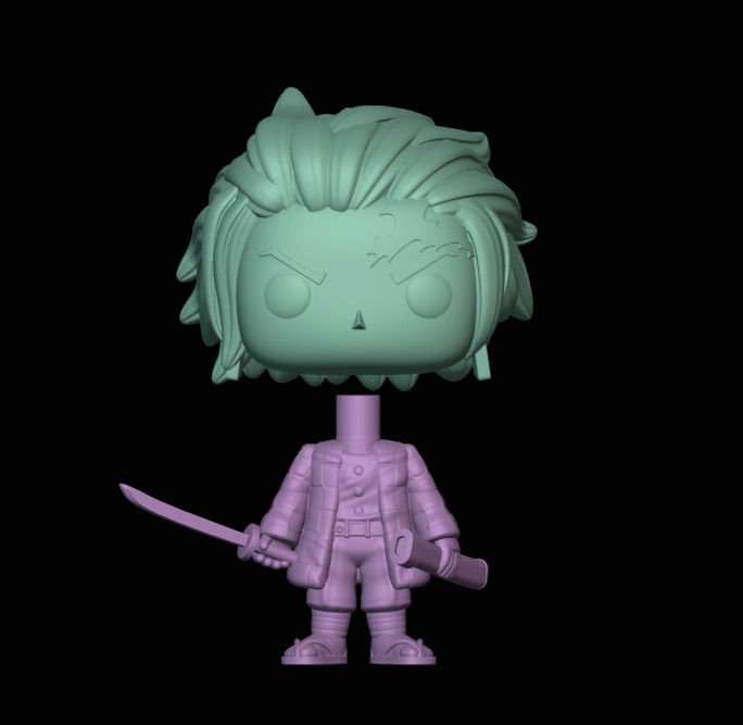 Tanjiro Kamado Funko pop from the anime Demon Slayer 3D print model_1