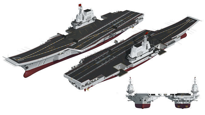 Shandong Chinese aircraft carrier   002 aircraft carrier Navy 3D model