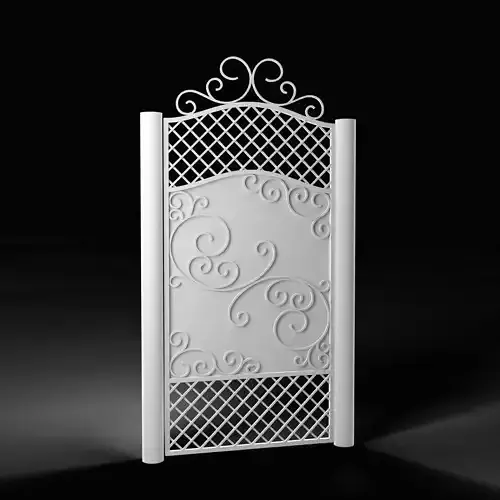 Wicket Gate with Decorative Forged Elements