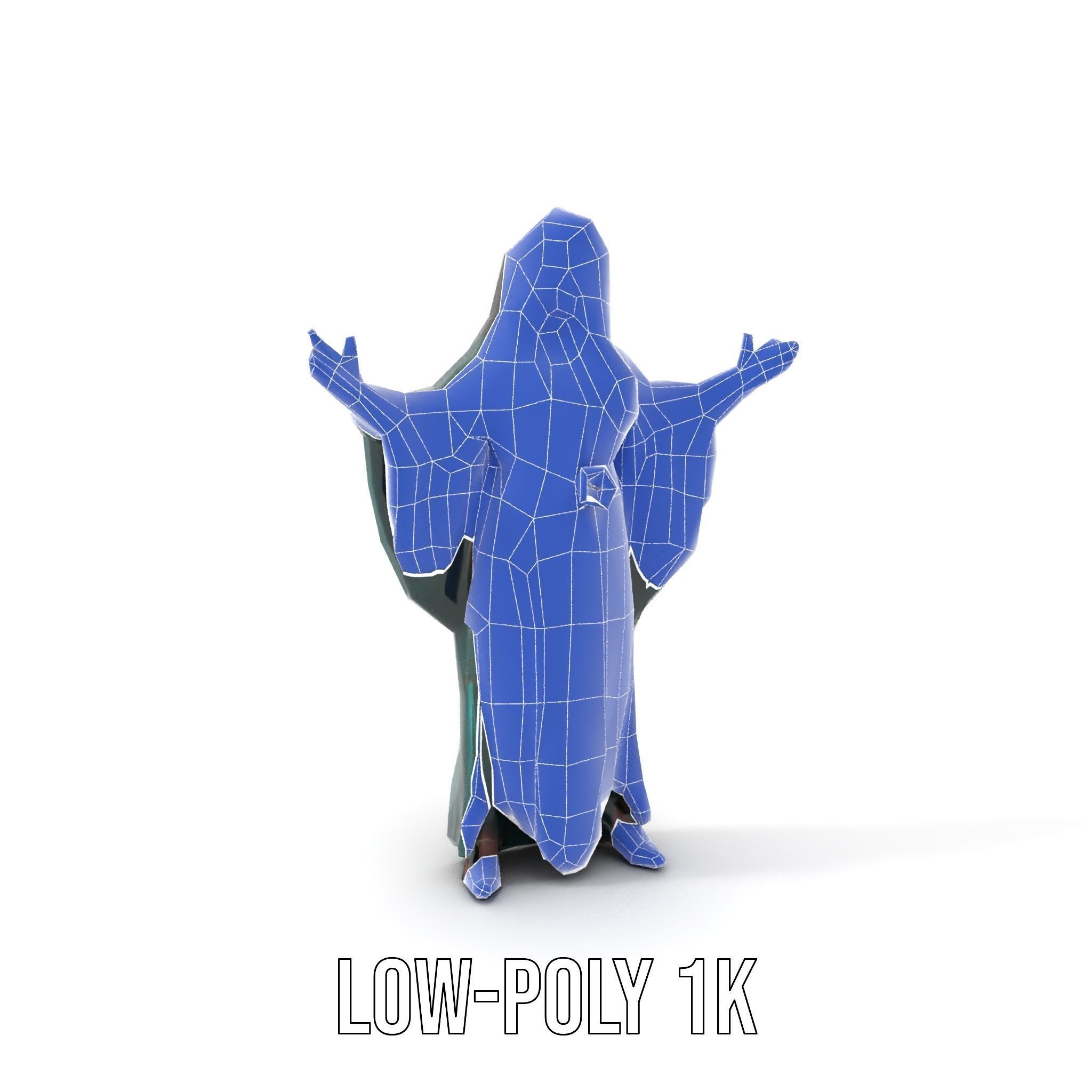 Mystic Sorceress Character Rigged and Animated D Model Low-poly 3D model_25