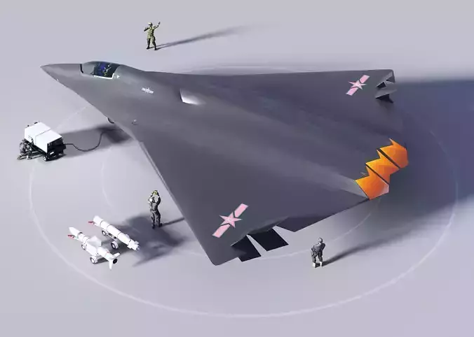 military aircraft Low-poly 3D model