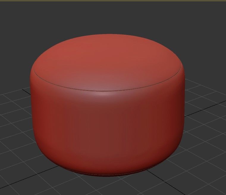 Bean Bag Chair Low-poly 3D model_9