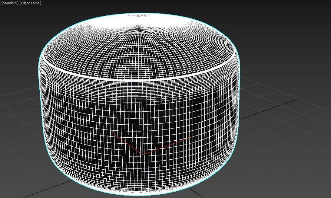 Bean Bag Chair Low-poly 3D model_8