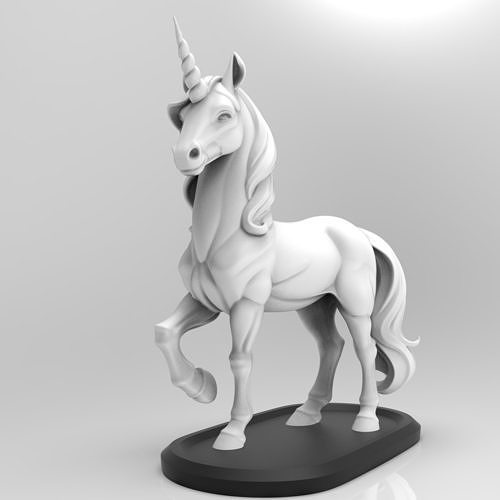 Mystical Unicorn Minimalist Sculpture 3D print model