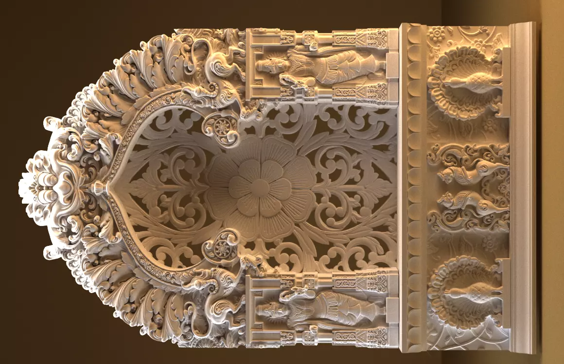MARBLE temple Traditional Indian art   3D print model_0