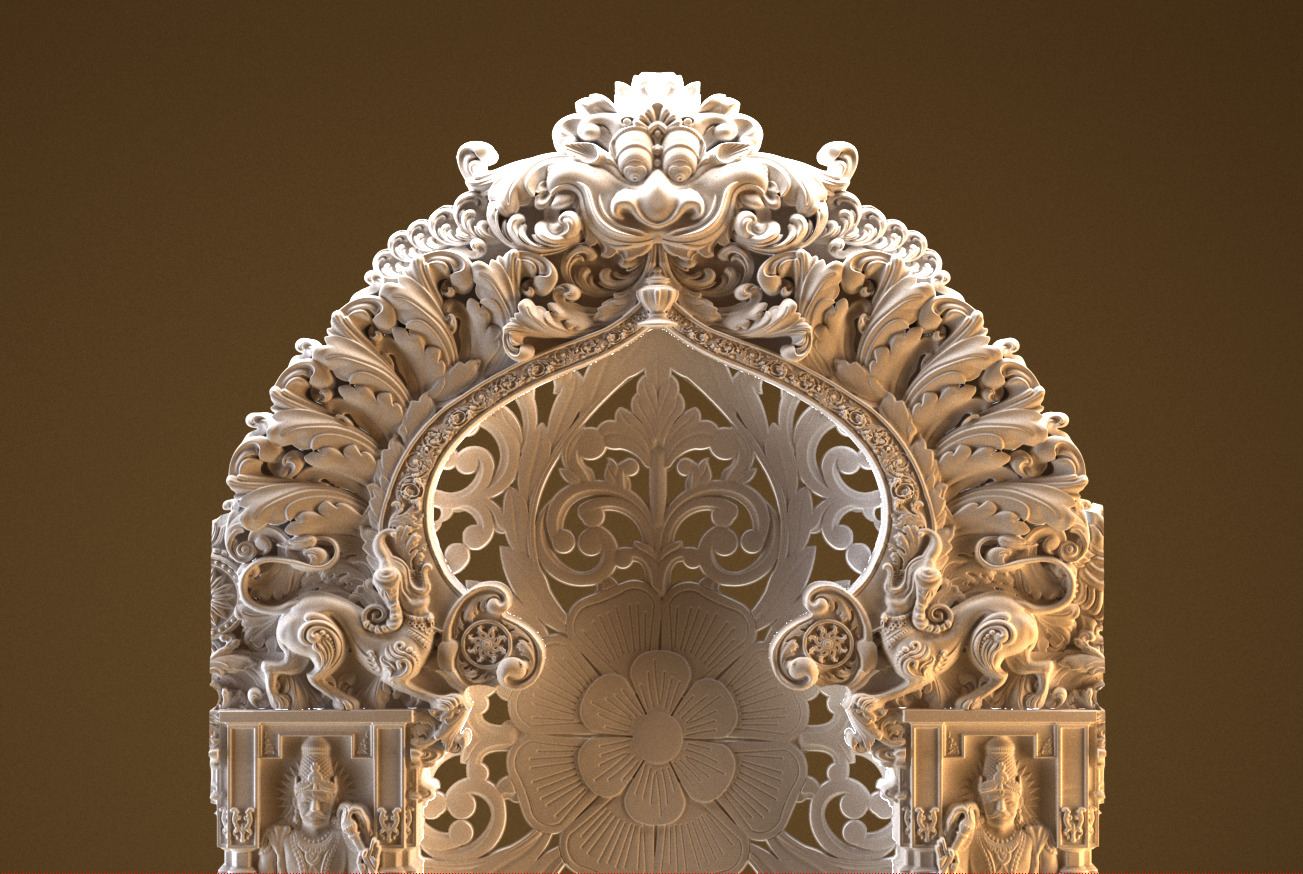 MARBLE temple Traditional Indian art   3D print model_1