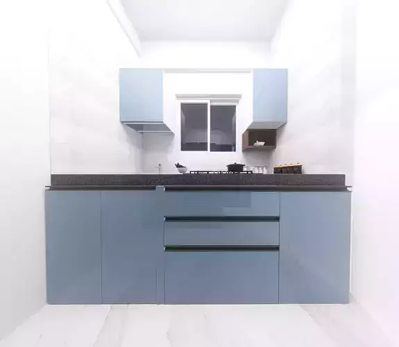 semi-modular kitchen Design  3D model