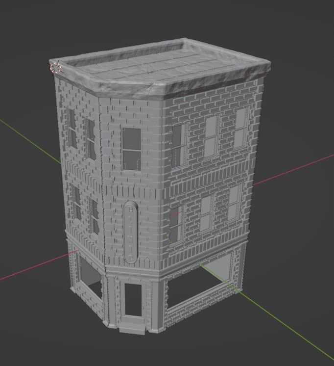 Corner Clinic Wargaming Terrain 3D print model_3