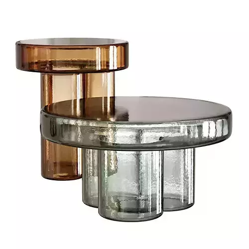 Miniforms Glass Tables by Yannis Gikas