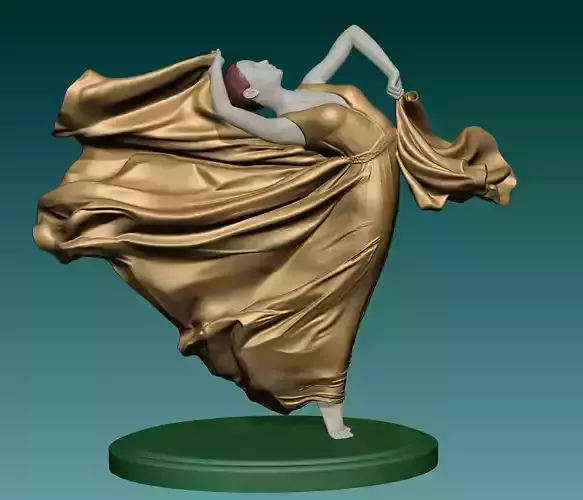 Girl in ballet dance 3D print model