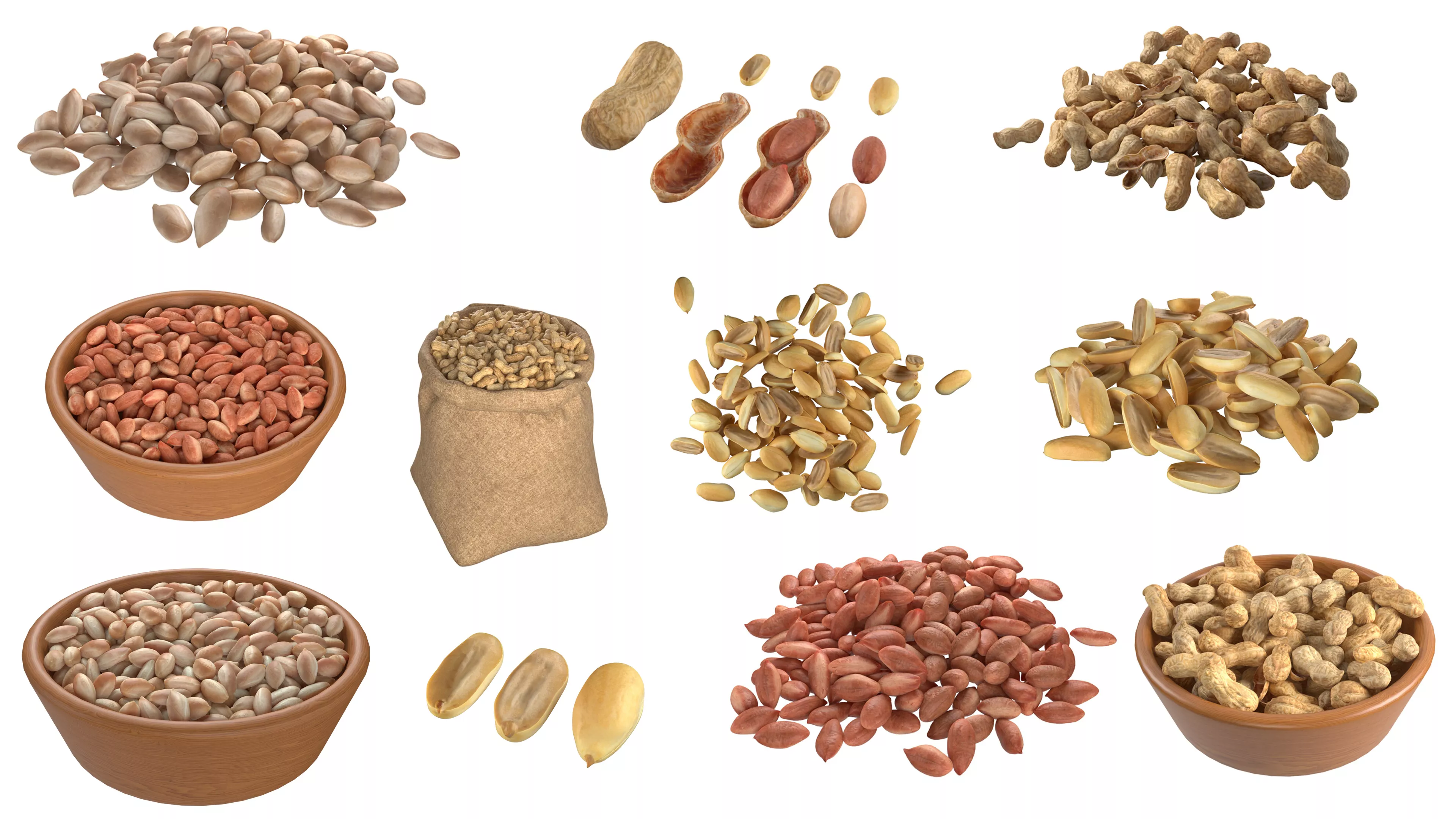 Peanut Mega Collection Low-poly 3D model