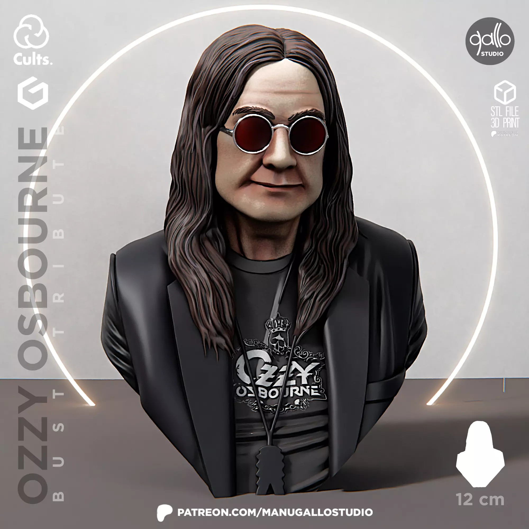 ozzy osbourne bust tribute 3D print model_0
