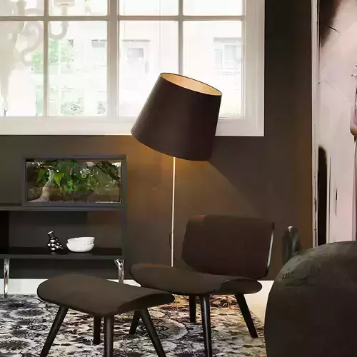 Double Shade Floor Lamp 3D Model 