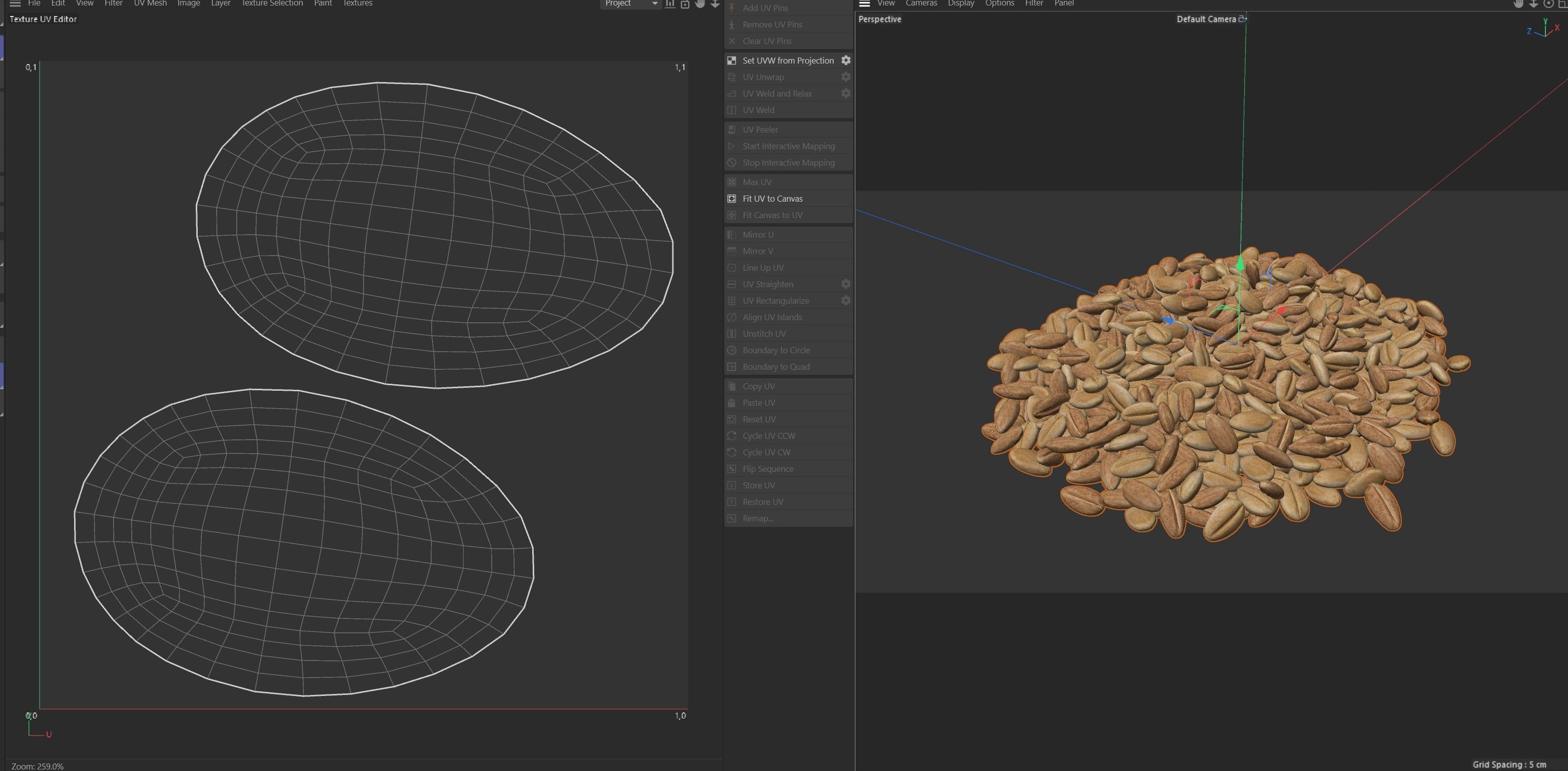Grain pile Low-poly 3D model_7